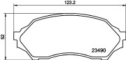 8DB 355 017-281 Sada brzdových destiček, kotoučová brzda HELLA