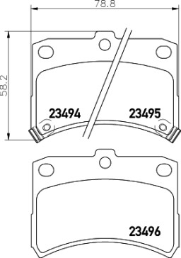 8DB 355 017-121 HELLA sada brzdových platničiek kotúčovej brzdy 8DB 355 017-121 HELLA