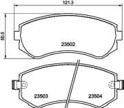 8DB 355 017-201 Sada brzdových destiček, kotoučová brzda HELLA