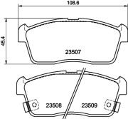 8DB 355 009-631 Sada brzdových destiček, kotoučová brzda HELLA