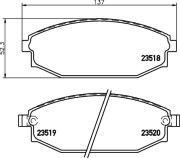 8DB 355 009-961 HELLA sada brzdových platničiek kotúčovej brzdy 8DB 355 009-961 HELLA