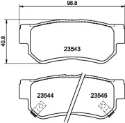 8DB 355 025-131 Sada brzdových destiček, kotoučová brzda HELLA