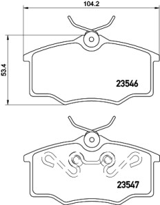 8DB 355 010-371 HELLA sada brzdových platničiek kotúčovej brzdy 8DB 355 010-371 HELLA