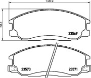 8DB 355 009-991 Sada brzdových destiček, kotoučová brzda HELLA