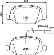 8DB 355 031-561 Sada brzdových destiček, kotoučová brzda HELLA