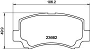 8DB 355 009-681 Sada brzdových destiček, kotoučová brzda HELLA