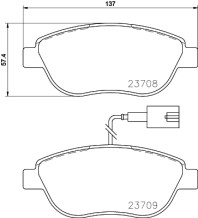 8DB 355 015-791 Sada brzdových destiček, kotoučová brzda HELLA