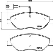 8DB 355 020-561 Sada brzdových destiček, kotoučová brzda HELLA