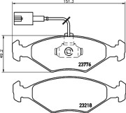 8DB 355 008-811 HELLA sada brzdových platničiek kotúčovej brzdy 8DB 355 008-811 HELLA