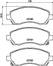 8DB 355 010-121 Sada brzdových destiček, kotoučová brzda HELLA