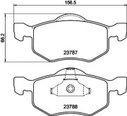 8DB 355 010-141 Sada brzdových destiček, kotoučová brzda HELLA