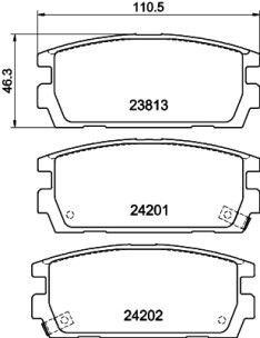 8DB 355 011-841 Sada brzdových destiček, kotoučová brzda HELLA