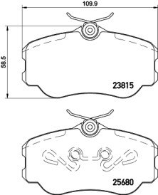 8DB 355 023-071 HELLA sada brzdových platničiek kotúčovej brzdy 8DB 355 023-071 HELLA