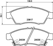 8DB 355 011-081 Sada brzdových destiček, kotoučová brzda HELLA