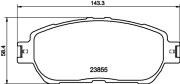 8DB 355 014-441 Sada brzdových destiček, kotoučová brzda HELLA