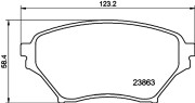 8DB 355 010-261 Sada brzdových destiček, kotoučová brzda HELLA