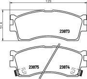 8DB 355 010-251 Sada brzdových destiček, kotoučová brzda HELLA