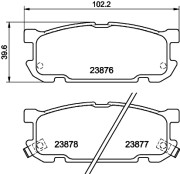 8DB 355 010-271 Sada brzdových destiček, kotoučová brzda HELLA