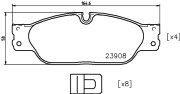 8DB 355 012-251 HELLA sada brzdových platničiek kotúčovej brzdy 8DB 355 012-251 HELLA