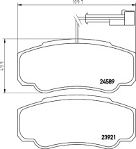 8DB 355 013-511 HELLA sada brzdových platničiek kotúčovej brzdy 8DB 355 013-511 HELLA