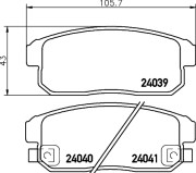 8DB 355 012-331 Sada brzdových destiček, kotoučová brzda HELLA