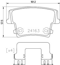 8DB 355 025-051 Sada brzdových destiček, kotoučová brzda HELLA