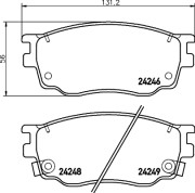 8DB 355 012-091 Sada brzdových destiček, kotoučová brzda HELLA