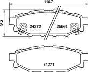 8DB 355 040-391 Sada brzdových destiček, kotoučová brzda HELLA