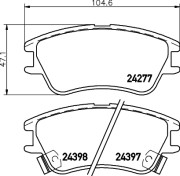 8DB 355 006-671 Sada brzdových destiček, kotoučová brzda HELLA