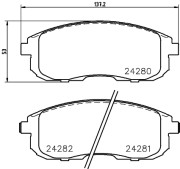 8DB 355 012-901 Sada brzdových destiček, kotoučová brzda HELLA