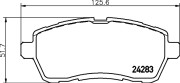 8DB 355 013-211 Sada brzdových destiček, kotoučová brzda HELLA