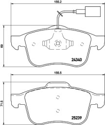 8DB 355 015-531 HELLA sada brzdových platničiek kotúčovej brzdy 8DB 355 015-531 HELLA