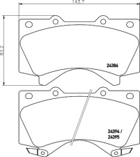 8DB 355 013-151 Sada brzdových destiček, kotoučová brzda HELLA