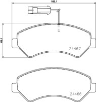 8DB 355 023-011 Sada brzdových destiček, kotoučová brzda HELLA