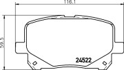 8DB 355 013-161 Sada brzdových destiček, kotoučová brzda HELLA