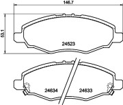 8DB 355 013-181 Sada brzdových destiček, kotoučová brzda HELLA