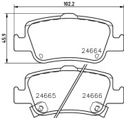 8DB 355 013-571 HELLA sada brzdových platničiek kotúčovej brzdy 8DB 355 013-571 HELLA