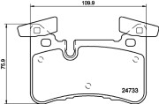 8DB 355 015-721 Sada brzdových destiček, kotoučová brzda HELLA