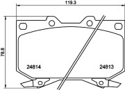 8DB 355 014-711 Sada brzdových destiček, kotoučová brzda HELLA