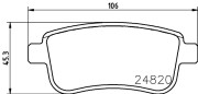 8DB 355 025-431 Sada brzdových destiček, kotoučová brzda HELLA