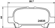 8DB 355 014-751 HELLA sada brzdových platničiek kotúčovej brzdy 8DB 355 014-751 HELLA