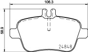 8DB 355 019-641 HELLA sada brzdových platničiek kotúčovej brzdy 8DB 355 019-641 HELLA