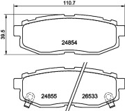 8DB 355 014-341 Sada brzdových destiček, kotoučová brzda HELLA