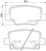 8DB 355 014-891 HELLA sada brzdových platničiek kotúčovej brzdy 8DB 355 014-891 HELLA