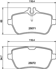 8DB 355 020-471 HELLA sada brzdových platničiek kotúčovej brzdy 8DB 355 020-471 HELLA