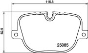 8DB 355 015-451 Sada brzdových destiček, kotoučová brzda HELLA