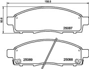 8DB 355 015-321 HELLA sada brzdových platničiek kotúčovej brzdy 8DB 355 015-321 HELLA