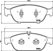 8DB 355 020-681 Sada brzdových destiček, kotoučová brzda HELLA