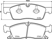 8DB 355 025-541 HELLA sada brzdových platničiek kotúčovej brzdy 8DB 355 025-541 HELLA