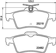 8DB 355 015-741 Sada brzdových destiček, kotoučová brzda HELLA